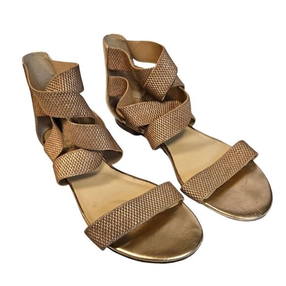 Rosegold Sandals Elastic Straps sz 11 - Picture 1 of 11